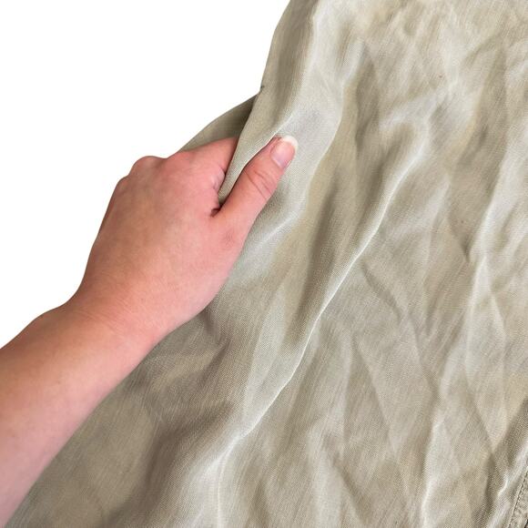 Carly Jean LA Sage Green Shift‎ Dress L Minimalist Capsule Wardrobe Coastal Chic - Picture 6 of 8